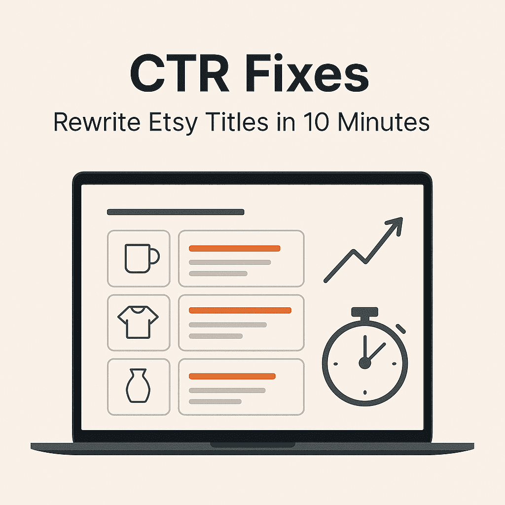 CTR Fixes: Rewrite Your Etsy Titles in 10 Minutes