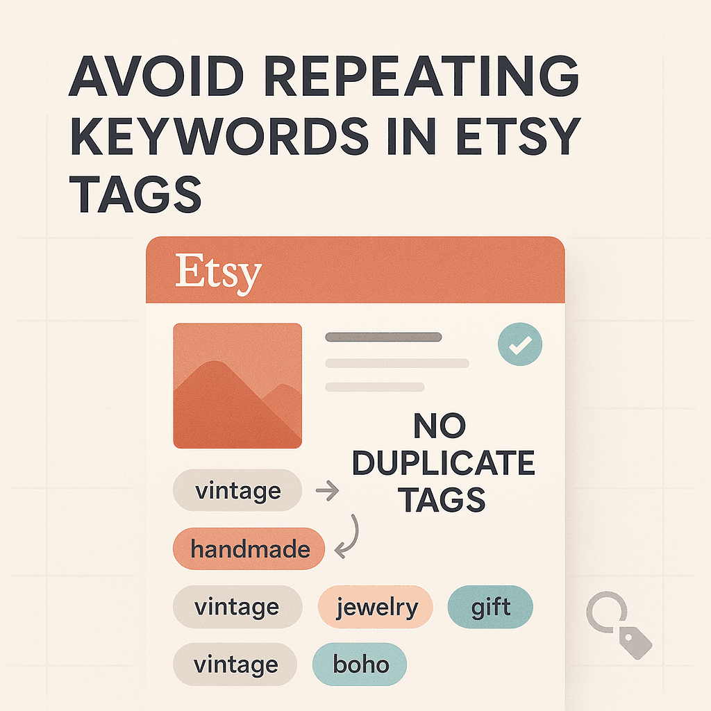How to Avoid Repeating Keywords in Etsy Tags