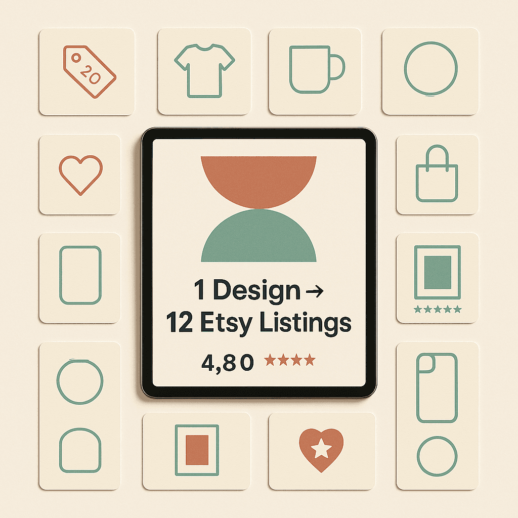 How to Turn 1 Design Into 12 Etsy Listings