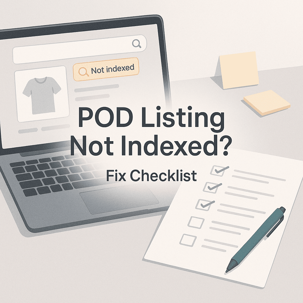 Why Your POD Listing Isn’t Indexed (Fix Checklist)